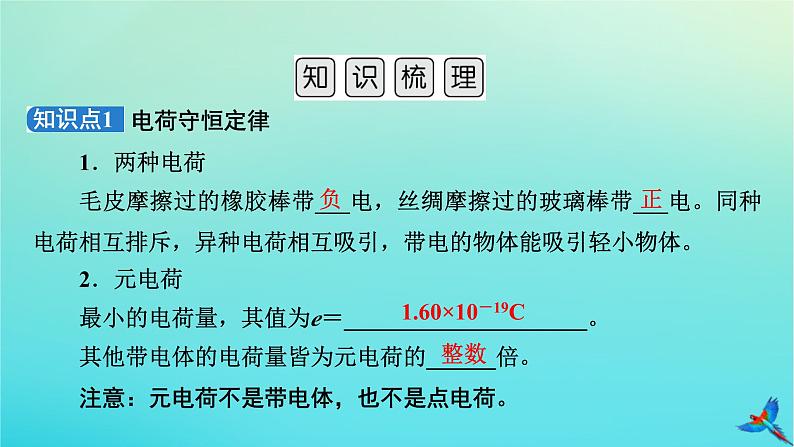 新教材适用2024版高考物理一轮总复习第8章静电场第1讲电场力的性质课件08