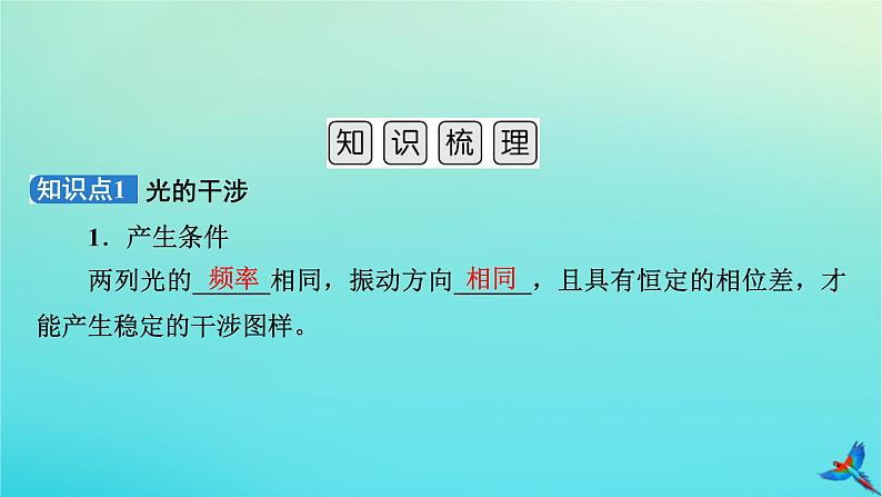 新教材适用2024版高考物理一轮总复习第13章光电磁波相对论第2讲光的波动性电磁波相对论课件第5页