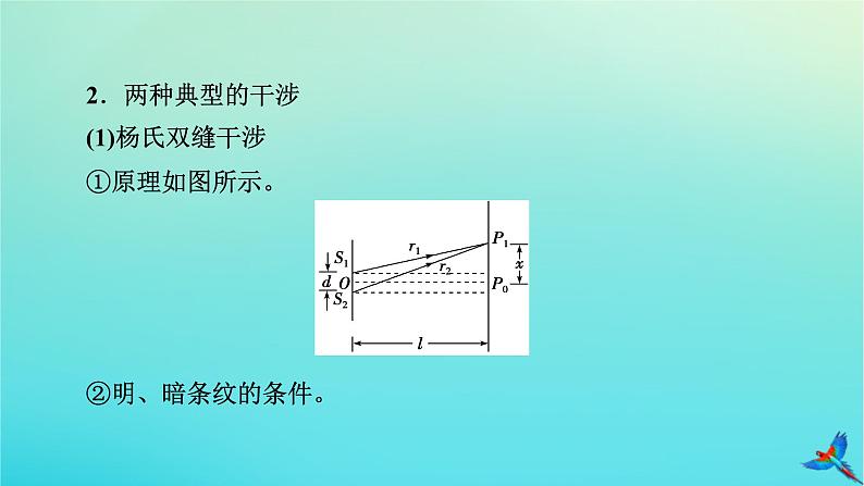 新教材适用2024版高考物理一轮总复习第13章光电磁波相对论第2讲光的波动性电磁波相对论课件第6页