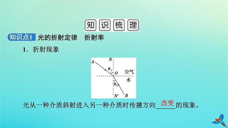 新教材适用2024版高考物理一轮总复习第13章光电磁波相对论第1讲光的折射全反射课件第8页