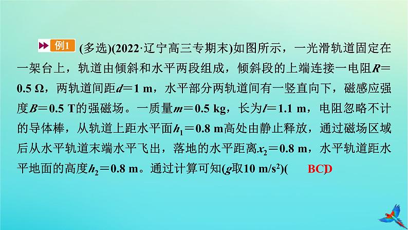 新教材适用2024版高考物理一轮总复习第11章电磁感应专题强化12动量观点在电磁感应中的应用课件05