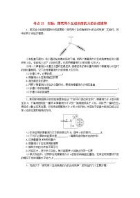 2024版新教材高考物理复习特训卷考点13实验：探究两个互成角度的力的合成规律