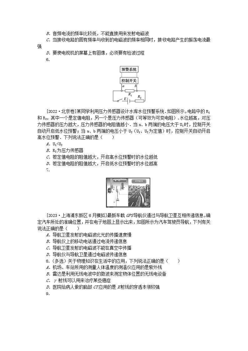 2024版新教材高考物理复习特训卷考点81电磁振荡与电磁波传感器02