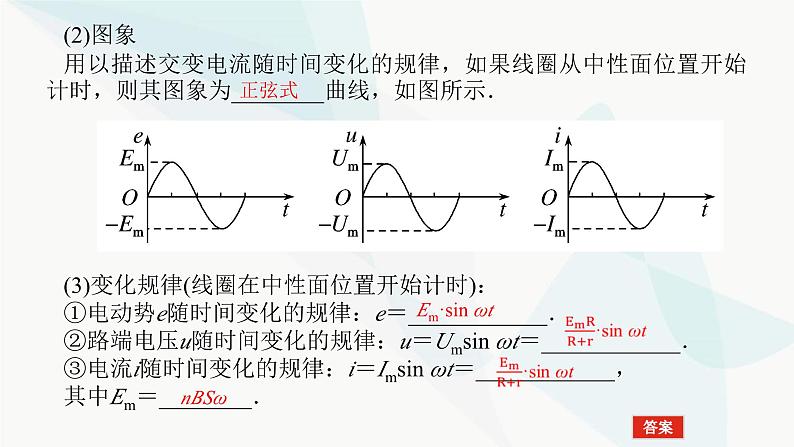 高中物理复习11-1交变电流的产生和描述课件05