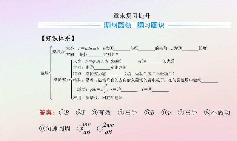 新教材2023高中物理第一章磁场章末复习提升课件粤教版选择性必修第二册02