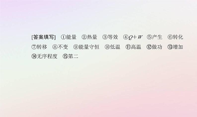 新教材2023高中物理第三章热力学定律章末复习提升课件粤教版选择性必修第三册03