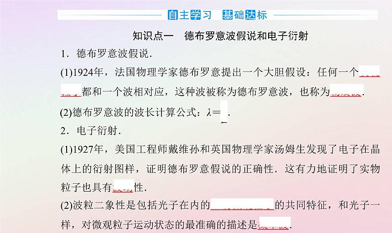 新教材2023高中物理第四章波粒二象性第四节德布罗意波第五节不确定性关系课件粤教版选择性必修第三册03