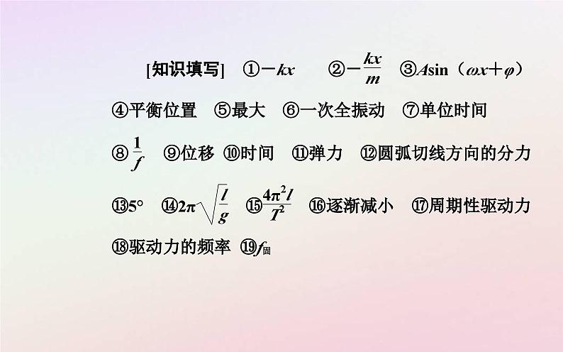 新教材2023高中物理第二章机械振动章末复习提升课件粤教版选择性必修第一册03