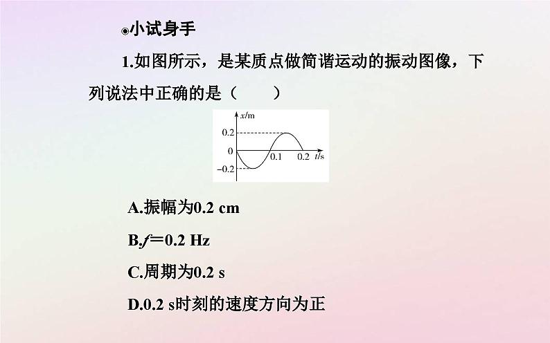 新教材2023高中物理第二章机械振动第二节简谐运动的描述课件粤教版选择性必修第一册05