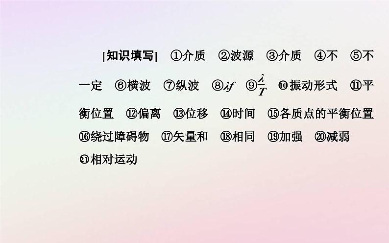 新教材2023高中物理第三章机械波章末复习提升课件粤教版选择性必修第一册03