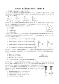 湖北省武汉市武钢三中2023-2024学年高三上学期期末物理试卷及解析