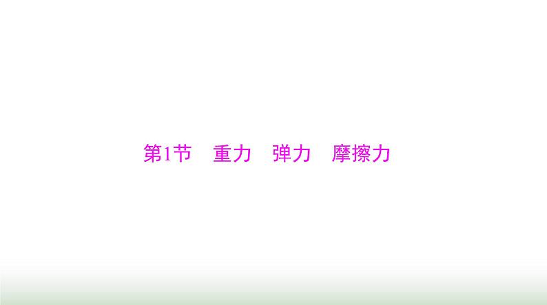 2024年高考物理一轮复习第二章第1节重力弹力摩擦力课件03