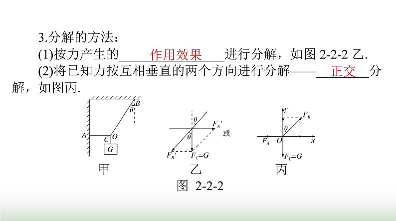 2024年高考物理一轮复习第二章第2节力的合成与分解课件第6页