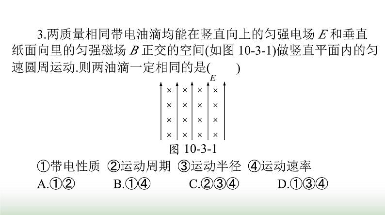 2024年高考物理一轮复习第十章第3节带电粒子在组合场和复合场中的运动课件08