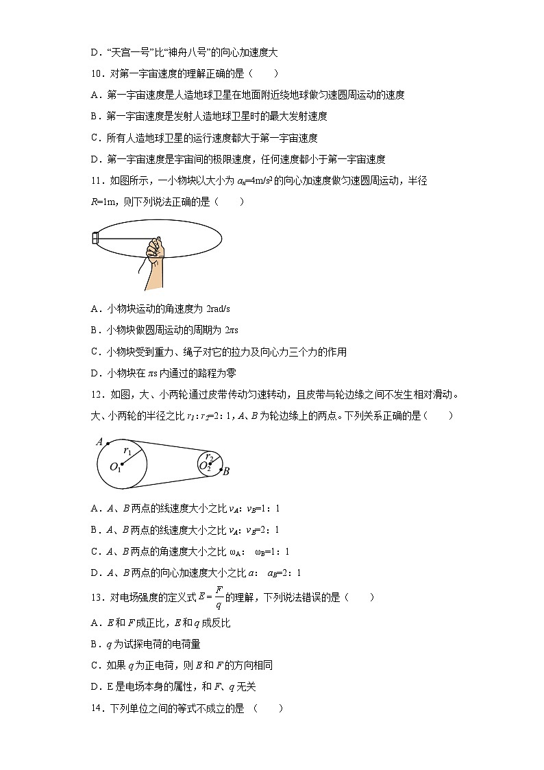 2023届湖南省邵阳市隆回县高三下学期学业水平考试模拟物理试题（含解析）第3页