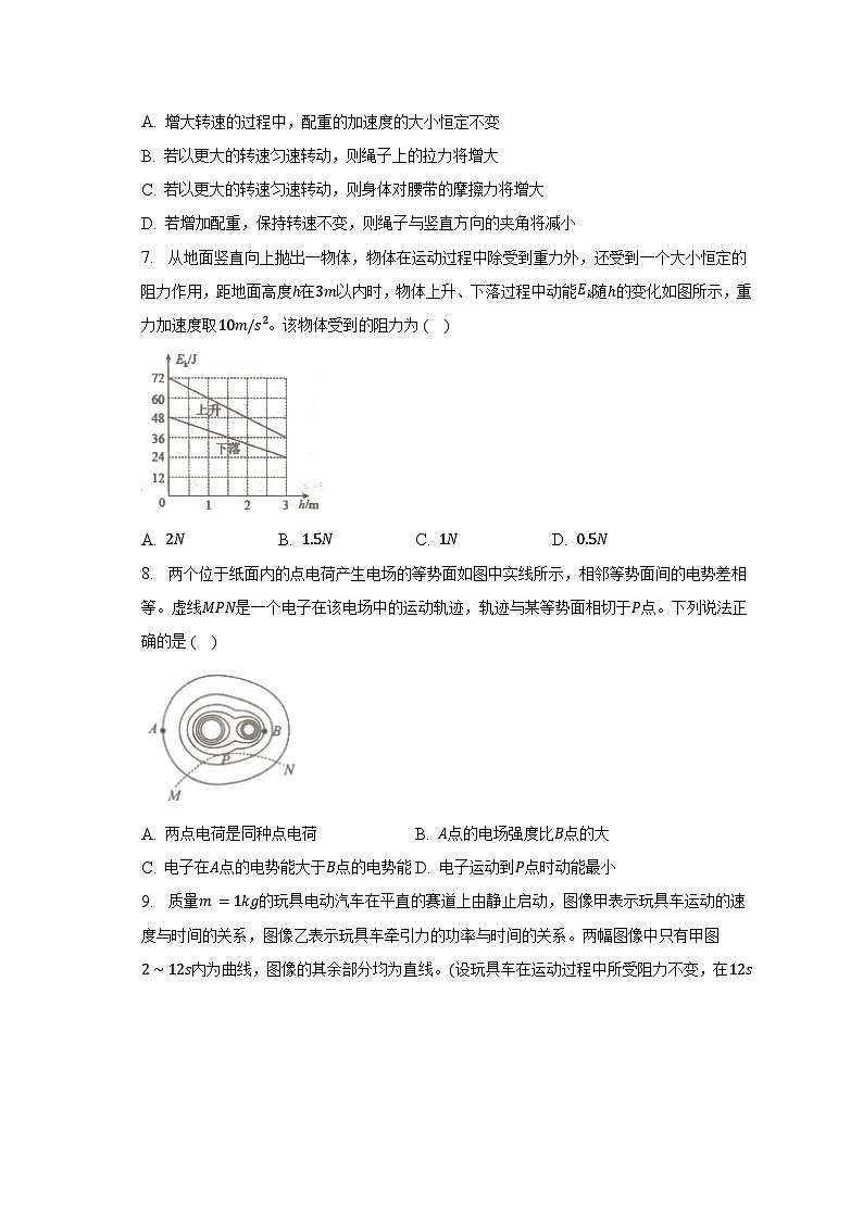 2022-2023学年辽宁省抚顺市六校协作体高一（下）期末物理试卷（含解析）第3页