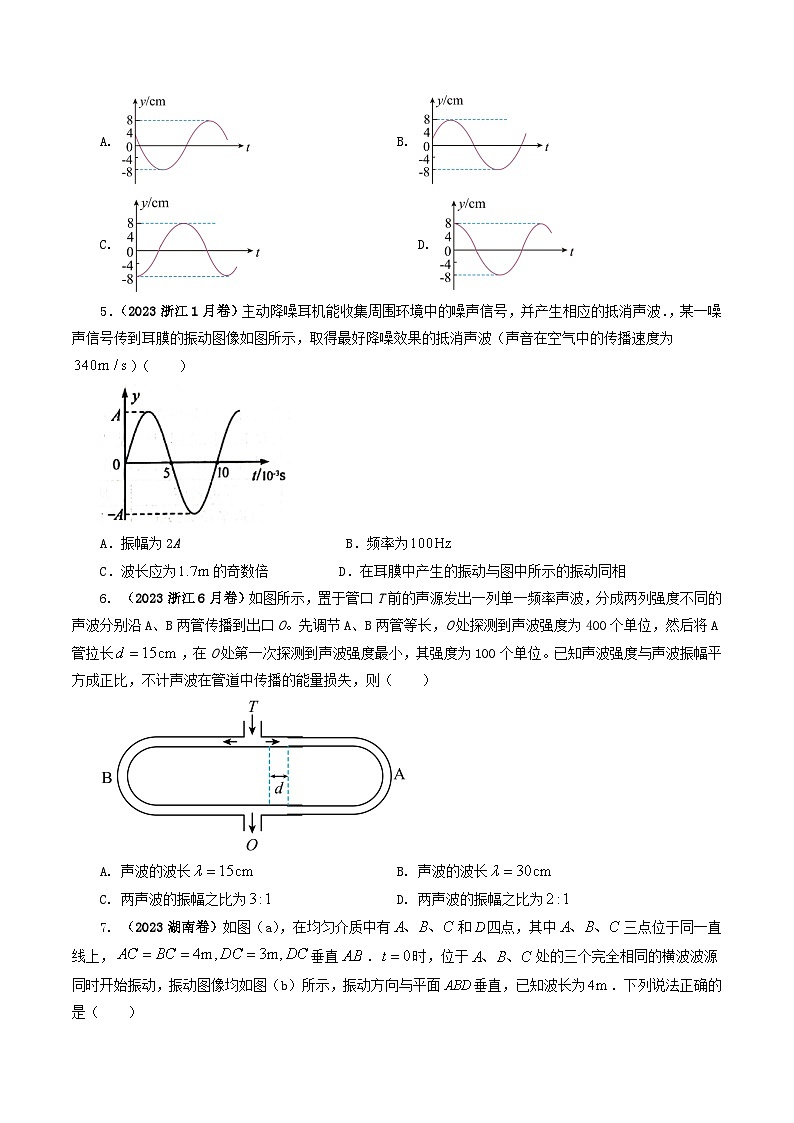 2023年高考真题和模拟题物理分项汇编（全国通用）专题15 机械波02