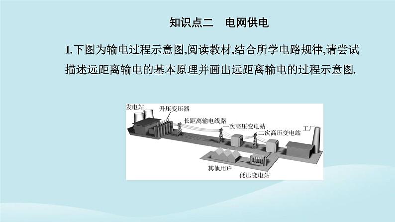 新教材2023高中物理第三章交变电流3.4电能的输送课件新人教版选择性必修第二册05