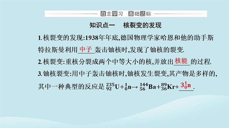 新教材2023高中物理第五章原子核5.4核裂变与核聚变5.5“基本”粒子课件新人教版选择性必修第三册03