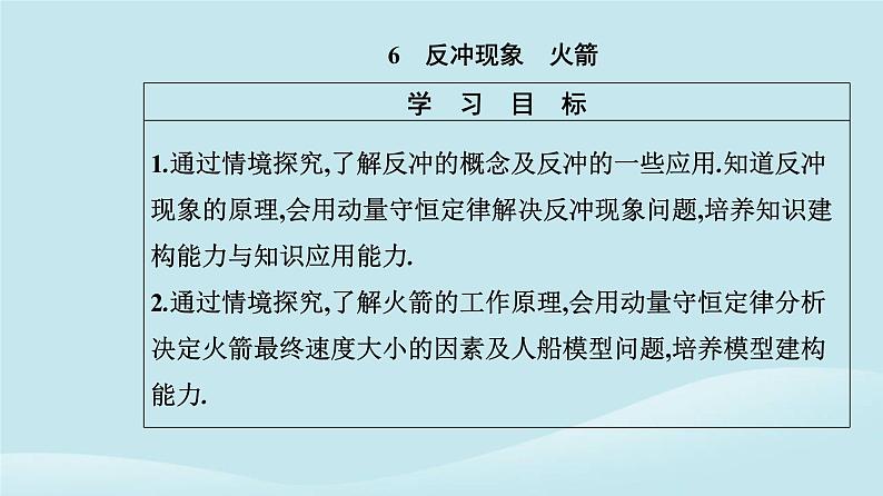 新教材2023高中物理第一章动量守恒定律1.6反冲现象火箭课件新人教版选择性必修第一册02