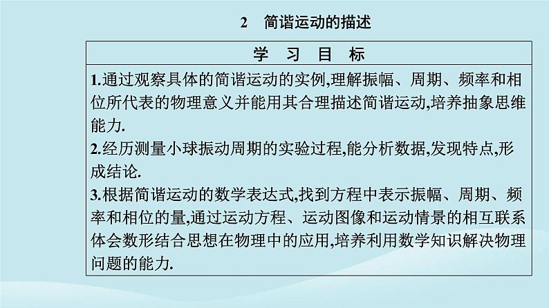 新教材2023高中物理第二章机械振动2.2简谐运动的描述课件新人教版选择性必修第一册02