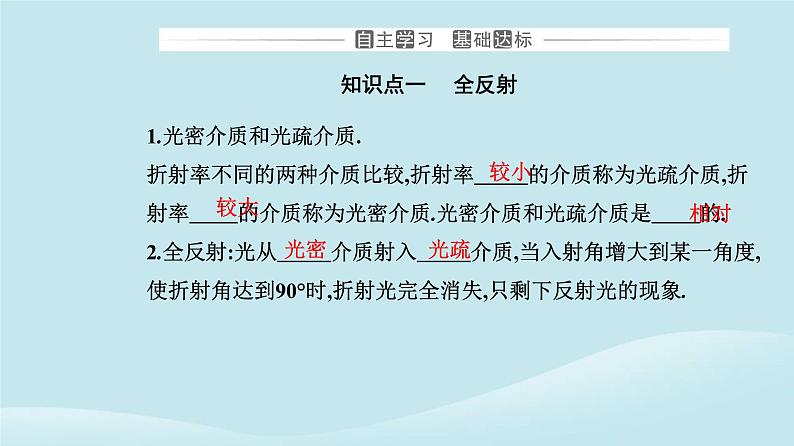 新教材2023高中物理第四章光4.2全反射课件新人教版选择性必修第一册03