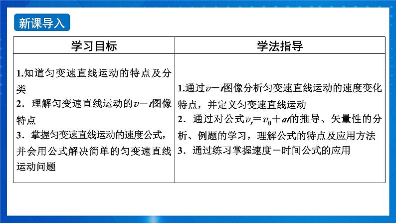 新人教版高中物理必修第一册2.2《匀变速直线运动的速度与时间的关系》课件+教案+任务单+练习03