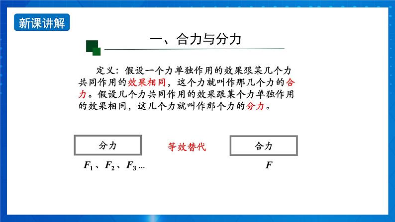 新人教版高中物理必修第一册3.4《 力的合成和分解》（1）课件+教案+任务单+练习05