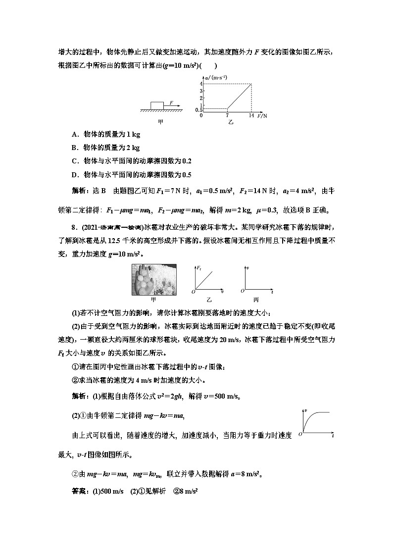 新人教版高中物理必修第一册《第四章：运动和力的关系》课件+任务单+练习+检测卷03