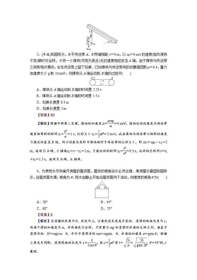 新人教版高中物理必修第一册《第四章：运动和力的关系》课件+任务单+练习+检测卷02