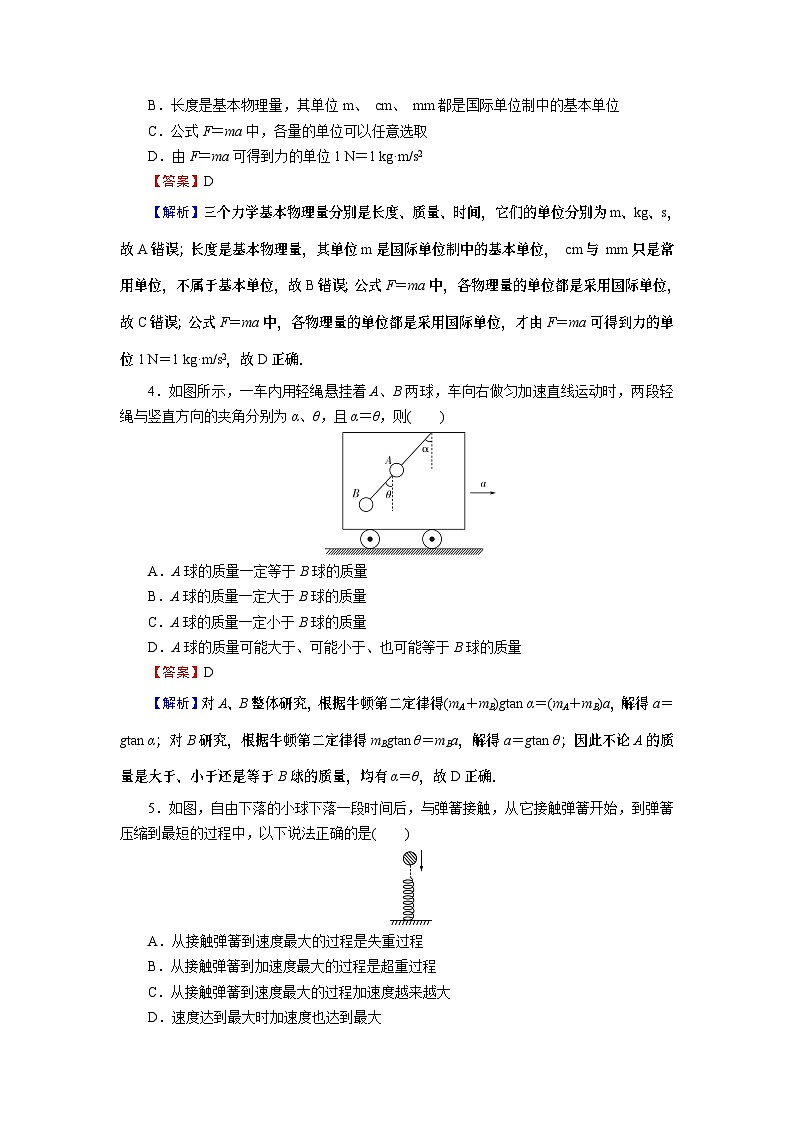 新人教版高中物理必修第一册《第四章：运动和力的关系》课件+任务单+练习+检测卷02