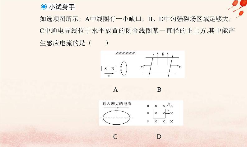 新教材2023高中物理第六章电磁现象与电磁波第三节电磁感应现象课件粤教版必修第三册第4页