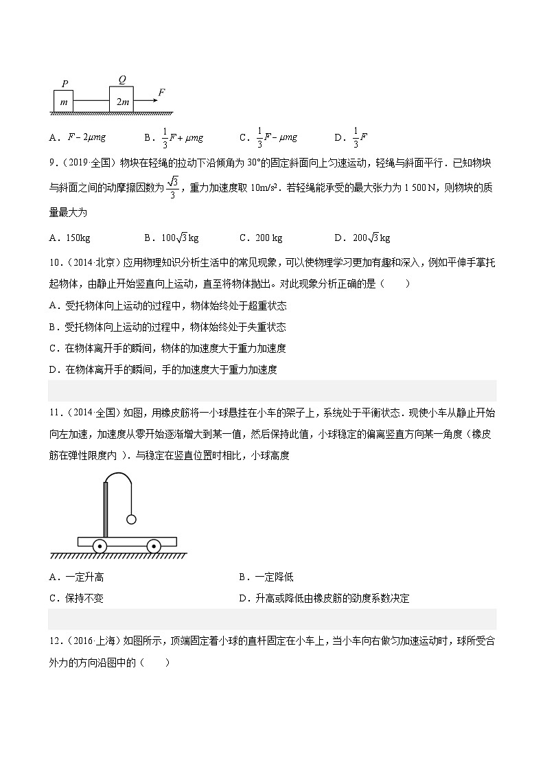 专题09 牛顿运动定律应用- 十年（2014-2023）高考物理真题分项汇编（2份打包，原卷版+解析版）03
