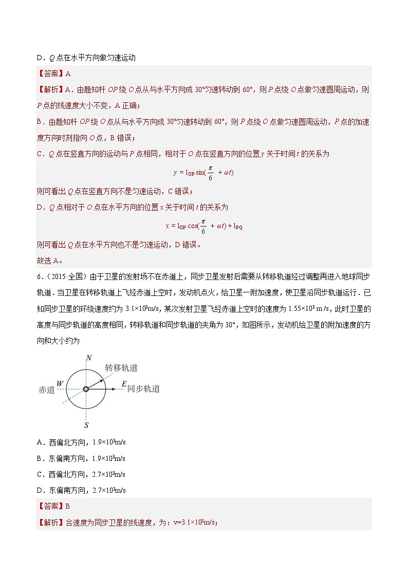 专题11 运动的合成与分解- 十年（2014-2023）高考物理真题分项汇编（2份打包，原卷版+解析版）03