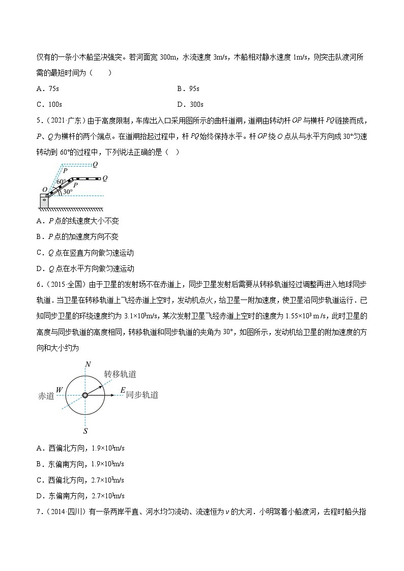 专题11 运动的合成与分解- 十年（2014-2023）高考物理真题分项汇编（2份打包，原卷版+解析版）02