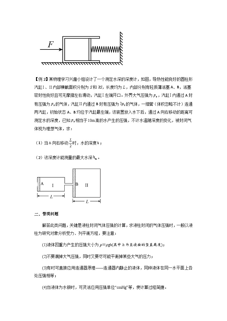 专题71 有关理想气体的气缸类问题、管类问题、变质量类问题（原卷版）第2页