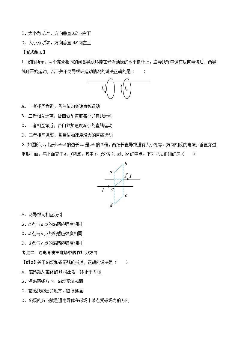 1.1 磁场对通电导线的作用力（原卷版）第2页