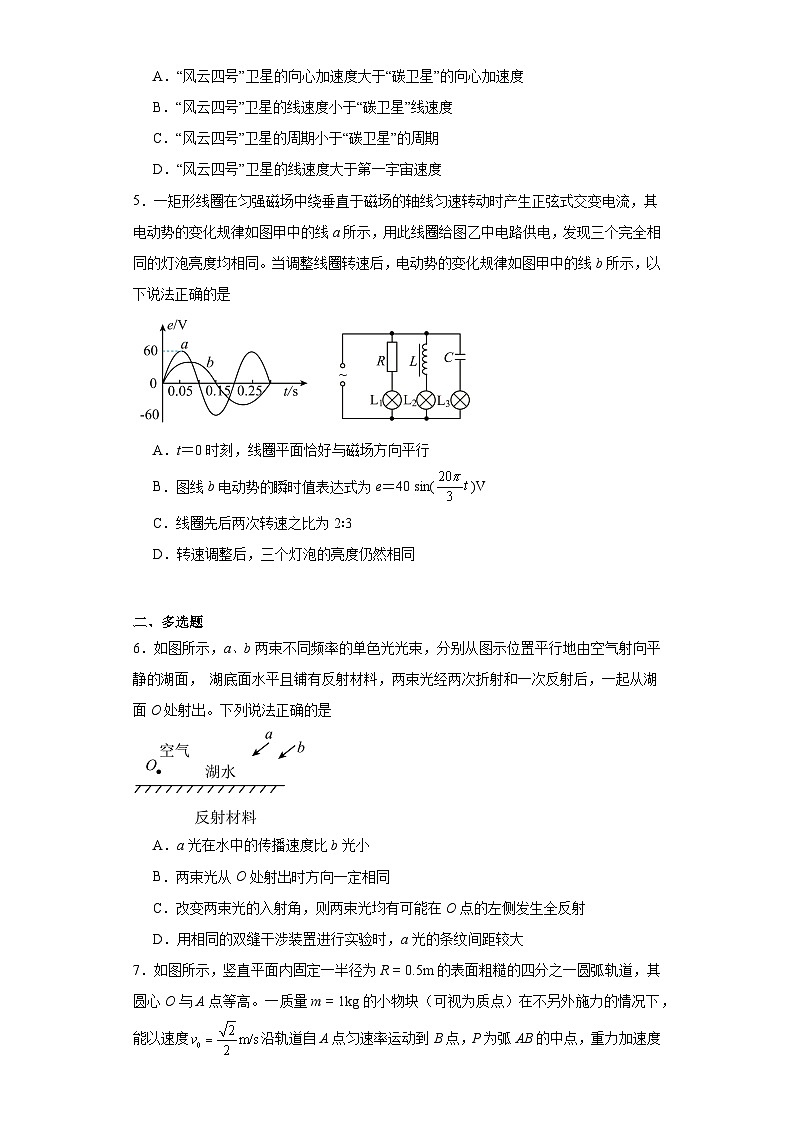 2020届天津市东丽区高三下学期质量监测物理试题（含解析）第2页