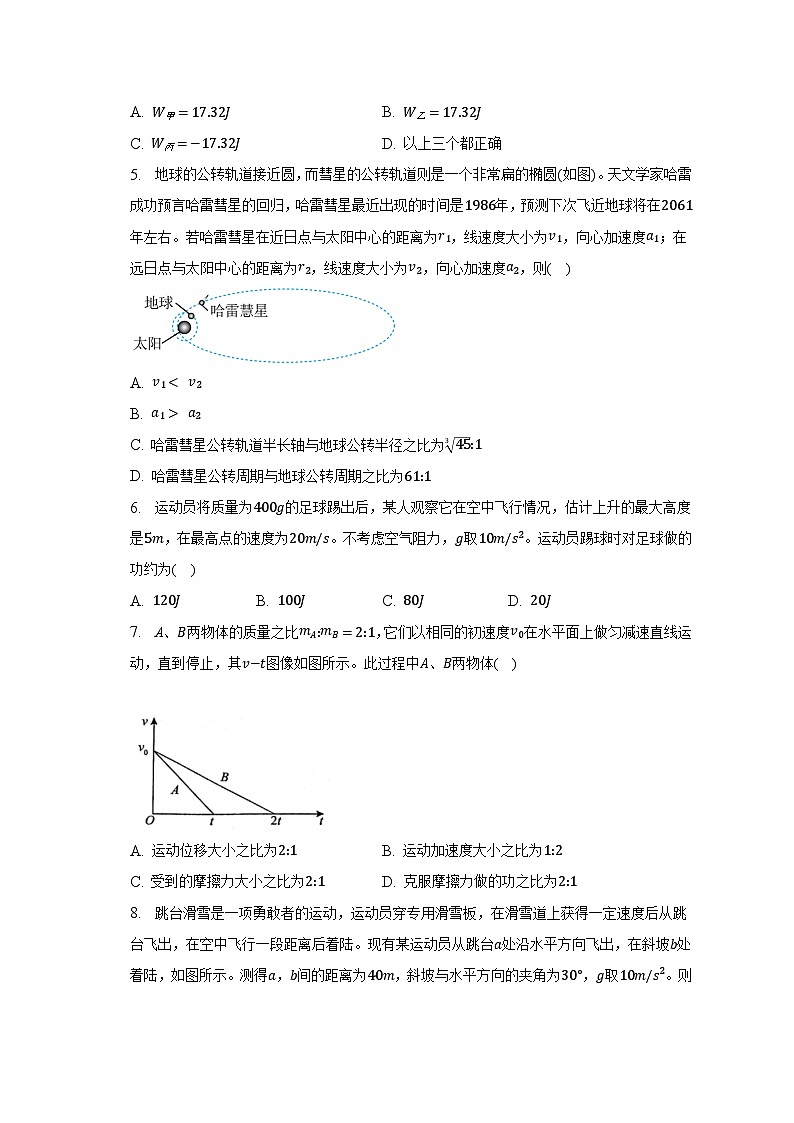 2022_2023学年安徽省芜湖市高一（下）期末物理试卷（含解析）第2页