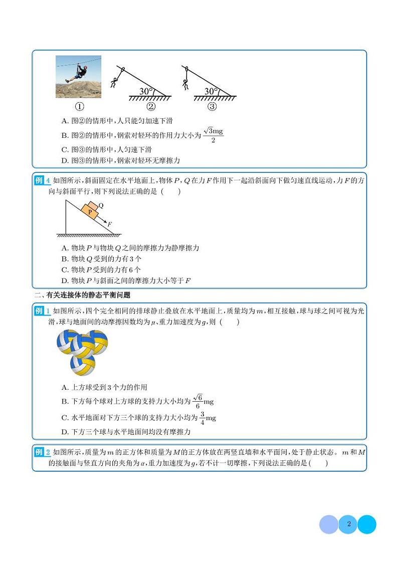 2024年高考物理一轮复习热点重点难点 共点力作用下的静态平衡问题（原卷版+解析版）第2页