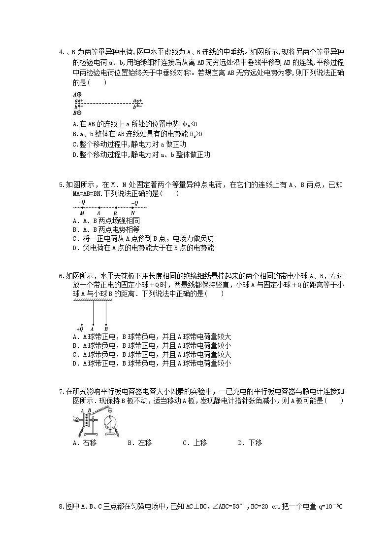 高考物理一轮复习 单元测试 静电场（含答案解析）第2页