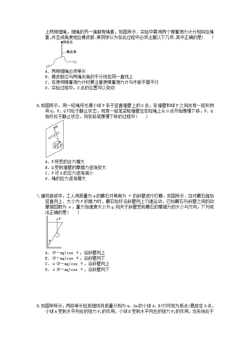 高考物理一轮复习 单元测试 相互作用（含答案解析）第2页