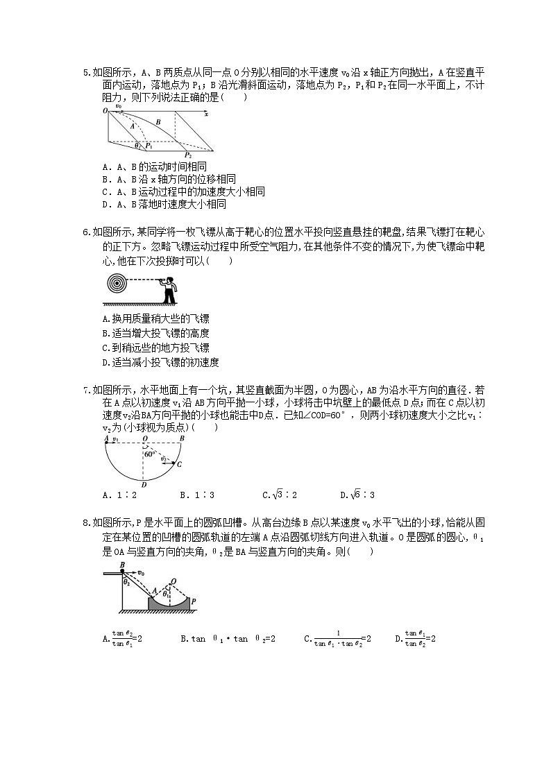 高考物理一轮复习 考点规范练习本09 平抛运动（含答案解析）第2页