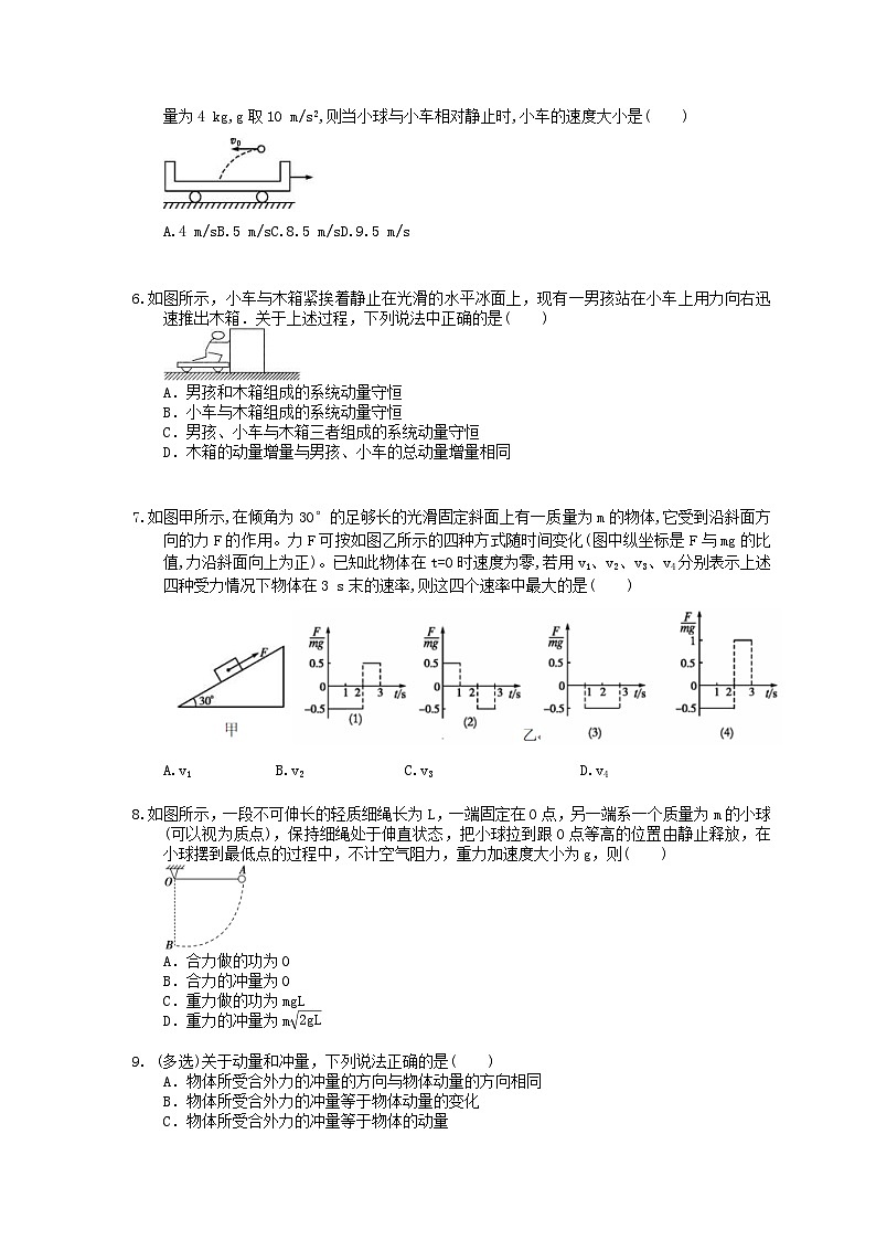 高考物理一轮复习 考点规范练习本16 动量定理动量守恒定律的理解（含答案解析）第2页