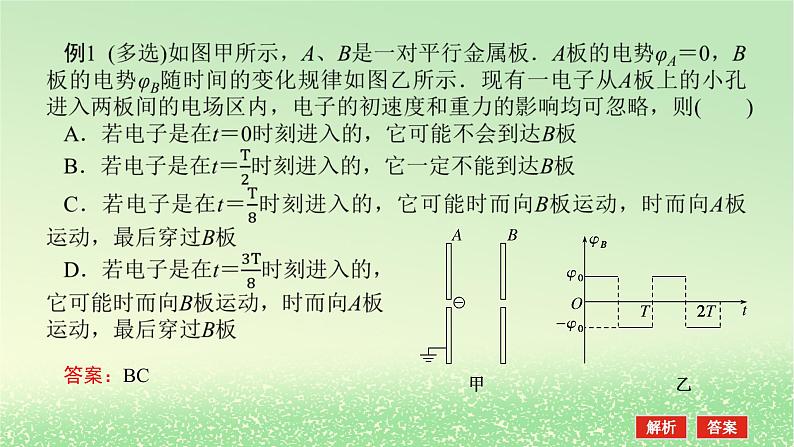 2024版新教材高考物理全程一轮总复习第九章静电场及其应用静电场中的能量专题强化八带电粒子在电场中运动的综合问题课件04