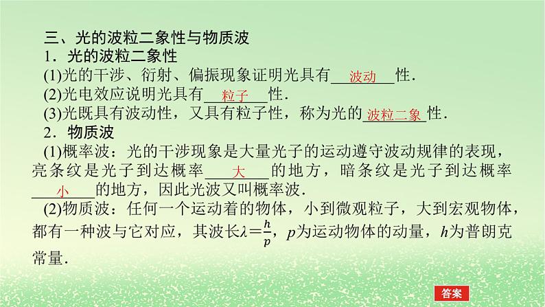 2024版新教材高考物理全程一轮总复习第十六章波粒二象性原子结构原子核第1讲波粒二象性课件第8页