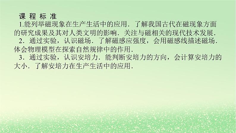 2024版新教材高考物理全程一轮总复习第十一章磁场安培力与洛伦兹力第1讲磁场及其对电流的作用课件02