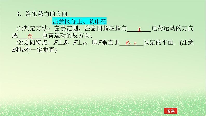 2024版新教材高考物理全程一轮总复习第十一章磁场安培力与洛伦兹力第2讲磁吃运动电荷的作用课件06