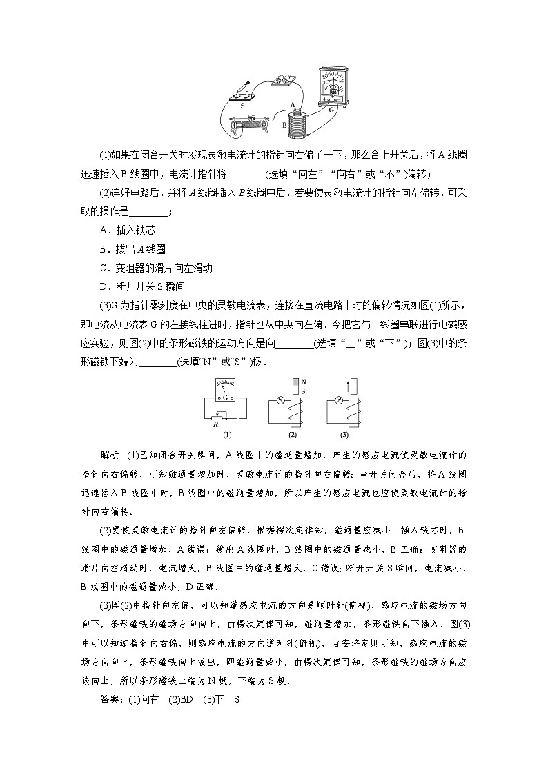 2024年高考物理复习第一轮：创新实验课(13)　探究影响感应电流方向的因素第3页