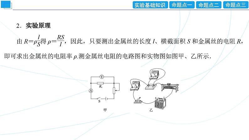 2024年高考物理第一轮复习：创新实验课(10)　测量金属丝的电阻率课件PPT第3页